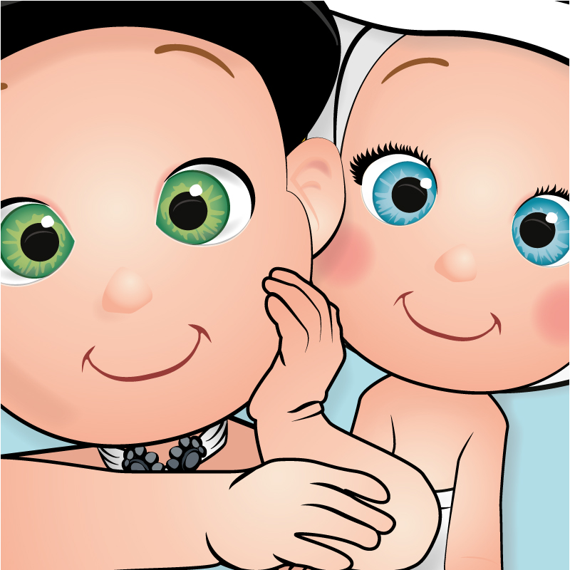 Muralt vormgeving - Tides 'n Waves geboortekaartjes