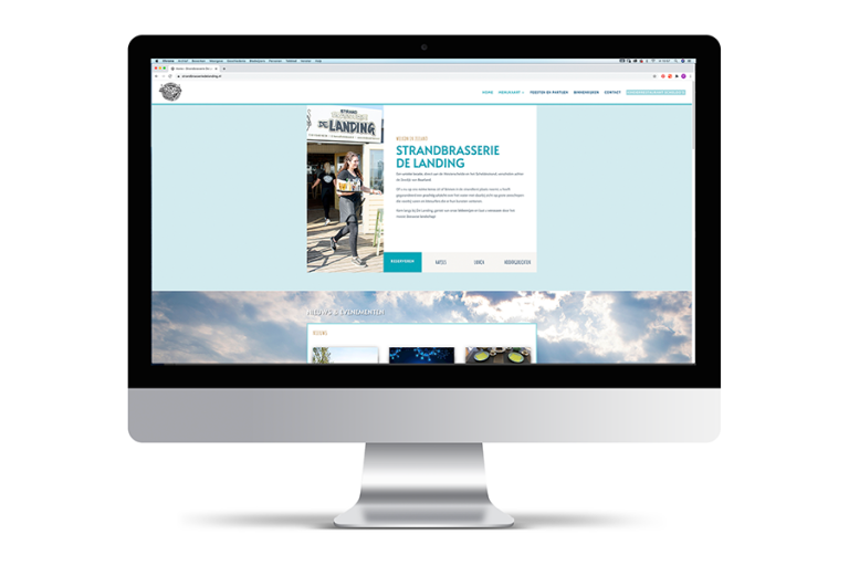 Strandbrasserie de Landing - websiteontwerp